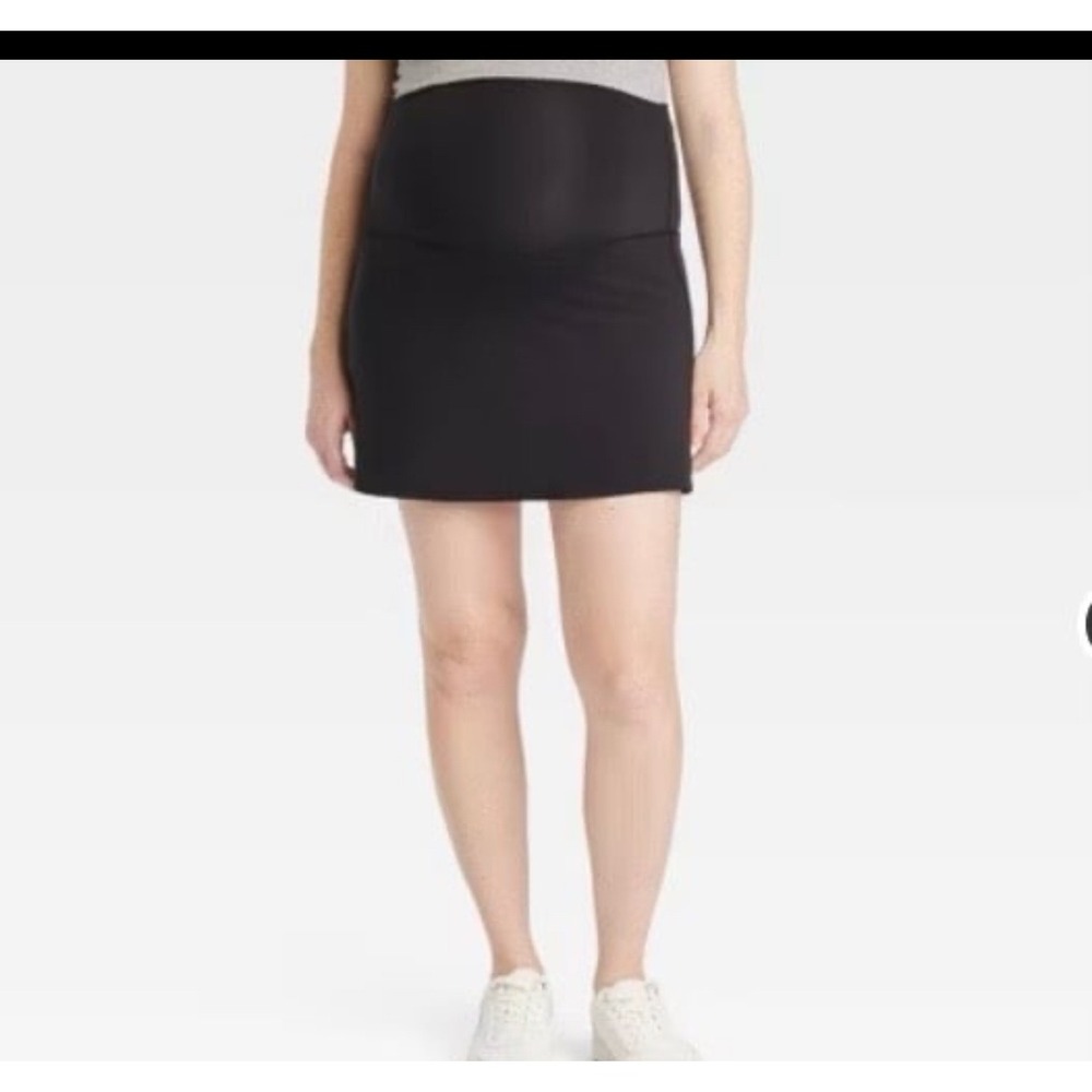 Isabel Maternity by Ingrid & Isabel‎ Black Active Skort Over Belly XXL NWT